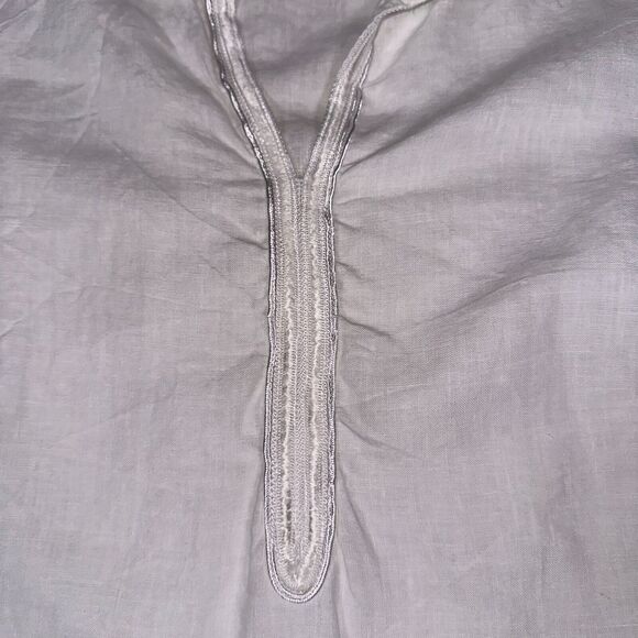 Irish Linen Tunic XL White Linen Oversized No Size tag -- See Measuremt Pictures - Picture 7 of 7